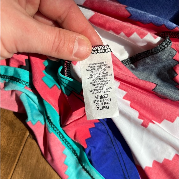 Never worn long multi color super stretchy skirt or top! XL - Picture 2 of 6